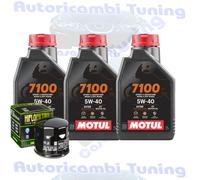 Kit Tagliando Olio Motul 7100 5w40 Per Gilera 800 GP GP Centenario 2008>2014
