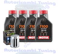 Kit Tagliando Olio Motul 7100 5W40 Per Harley Davidson FXDFSE Dyna Fat Bob 2009