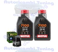 Kit Tagliando Olio Motul 7100 5W40 Per Polaris ATV 500 Worker 1999>2001