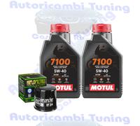 Kit Tagliando Olio Motul 7100 5W40 Per Yamaha YFM700 Grizzly 4WD EPS 2010>2013