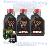 Kit Tagliando Olio Motul 7100 5W40 Per Yamaha YXC700 VPS Viking EPS2015>2017