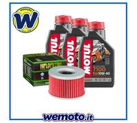 Kit tagliando Olio MOTUL 7100 e Filtro Honda CB 250 F MC23 2000