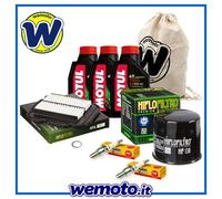 Kit tagliando Olio MOTUL 7100 filtri Candele per Suzuki DL 1000 V-Strom 2002-09