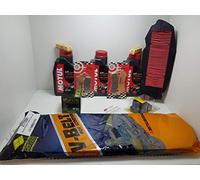 KIT TAGLIANDO OLIO MOTUL 7100 FILTRO CINGHIA RULLI FRENI BREMBO SINTERIZZATI SW T 400 2009 2010 2011 2012 2013