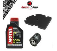 KIT TAGLIANDO OLIO MOTUL FILTRO OLIO ARIA PIAGGIO 300 MP3 4V IBRIDO LT I.E. 2010