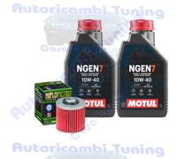 Kit Tagliando Olio Motul NGEN7 10W40 + Filtro Per Yamaha BW350 T 1987