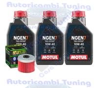 Kit Tagliando Olio Motul NGEN7 10W40 Per Honda TRX300 FW Fourtrax 4WD 1987>2001