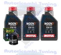 Kit Tagliando Olio Motul NGEN7 10W40 Per Kawasaki EN450 A1-A6 454 LTD1985>1990