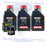 Kit Tagliando Olio Motul NGEN7 10W40 Per Kawasaki Z400 ER400 D-KF LF2019>2020