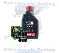Kit Tagliando Olio Motul NGEN7 10W40 Per Piaggio 125 MP3 i.e HYBRID2009>2012