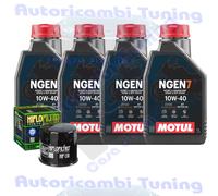 Kit Tagliando Olio Motul NGEN7 10W40 Per SuzukiATV LT-A700 X KingQuad2005>2008