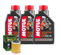 Kit Tagliando Olio Motul Scooter 10W30 + Filtro Per TM Racing250 4T2007
