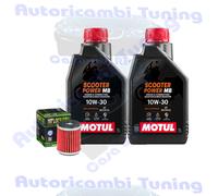 Kit Tagliando Olio Motul Scooter 10W30 Filtro Per Yamaha CZD300 A X-Max ABS2020