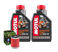 Kit Tagliando Olio Motul Scooter 10W30 Filtro Per Yamaha CZD300 A X-Max ABS2021