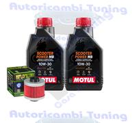 Kit Tagliando Olio Motul Scooter 10W30 Per Aprilia 125 Leonardo ST1996>2005