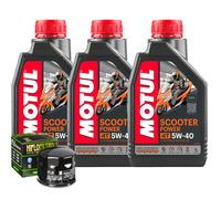 Kit Tagliando Olio Motul Scooter 5W40 Per Gilera 800 GP GP Centenario 2008>2014