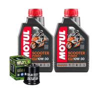 Kit Tagliando Olio Motul Sooter 10W30 Filtro Per Aprilia 250 Atlantic 2004>2006