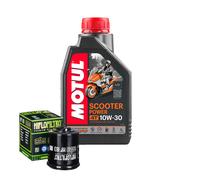 Kit Tagliando Olio Motul Sooter 10W30 Filtro Per Gilera 125 Nexus i.e 2008>2015