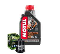 Kit Tagliando Olio Motul Sooter 5W40 + Filtro Per Gilera 125 Nexus 2007>2008