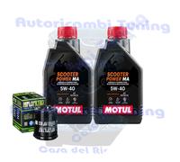 Kit Tagliando Olio Motul Sooter 5W40 Filtro Per Gilera ATV 250 Oregon 2007>2008