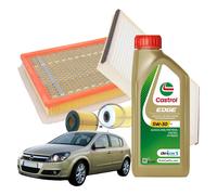 Kit Tagliando Opel Astra H 1.7 CDTI 74kw 101cv Dal 2004 + 5LT Olio Castrol 5w30