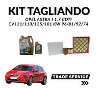 Kit Tagliando OPEL ASTRA J 1.7+ 4FILTRI +6LT PETRONAS XS