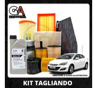 Kit Tagliando Opel Astra J 1.7 Cdti Dal 2009 Al 2015 4 Filtri + 5LT olio 5W30