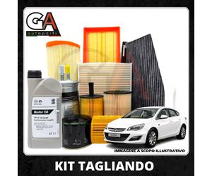 Kit Tagliando Opel Astra J 1.7 Cdti Dal 2009 Al 2015 4 Filtri + 5LT olio 5W30