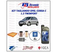 KIT TAGLIANDO OPEL CORSA C 1.2 & 1.4 16V TWINPORT - 3 FILTRI 4 LITRI OPEL 10W40