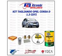 KIT TAGLIANDO OPEL CORSA D 1.3 CDTI - 4 FILTRI 4 LITRI BARDAHL TECHNOS C60 5W30