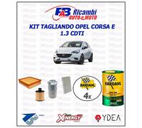 KIT TAGLIANDO OPEL CORSA E 1.3 CDTI - 4 FILTRI 4 LITRI BARDAHL TECHNOS 5W30