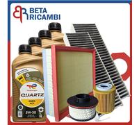 Kit Tagliando Opel Corsa F 1.5 Diesel 4 Filtri Aria 4 Olio 5W30 Total Ineo RCP