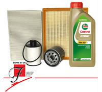 KIT TAGLIANDO OPEL MOKKA X 1.6 CDTI 110CV 136CV 2016 5 LT OLIO CASTROL LL