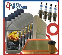 Kit Tagliando Opel Zafira B 1.6 GNC GAS Metano 3 Filtri + 5 Olio 5W30 4 Candele