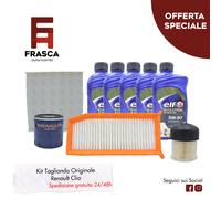 Kit Tagliando Originale 5 Litri 5W30 Renault Clio IV 1.5 dCi 90 CV 75 CV 110 CV