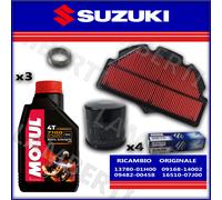KIT TAGLIANDO ORIGINALE FILTRO ARIA OLIO 7100 20W50 SUZUKI GSX R GSXR 600 2007