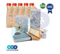 KIT TAGLIANDO ORIGINALE VW AUDI OLIO CASTROL 5W30 LONGLIFE 2.0 BENZINA
