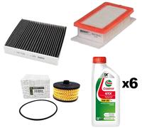 KIT TAGLIANDO ORIGINALE RENAULT CAPTUR II CLIO V 1.0 1.3 TCE 6L CASTROL GTX 5W30