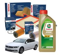 KIT TAGLIANDO PASSAT 2.0 TDI DAL 2014-2021 BOSCH 5 LT OLIO CASTROL EDGE LL 5w30