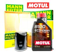 Kit Tagliando Per Alfa Romeo Giulia 2.2D 4 Filtri Mann + 4LT Olio Motul 0W20