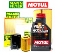 Kit Tagliando per Audi A4 B7 2.0 TFSI Dal 2004 4 Filtri Mann+5LT Olio Motul 0W30