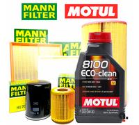 Kit Tagliando Per Audi A4 B9 30 TDI 90kw 4 Filtri Mann + 5LT Olio Motul 0W30