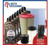 Kit Tagliando Per Citroen Jumper III 2.0 Blue Hdi 2015 4 Filtri 7Olio 5W30 Total