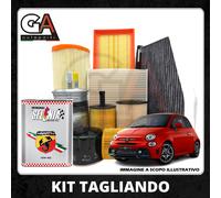 Kit Tagliando Per Fiat 500 Abarth 1.4 Filtri 4 LT Olio Selenia Abarth 10W50