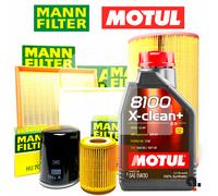 Kit Tagliando Per Fiat 500X 1.6 Multijet Euro5 Filtri Mann + 5LT Olio Motul 5W30