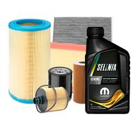 KIT TAGLIANDO PER FIAT GRANDE PUNTO 1.3 MULTIJET 55KW EVO + 4LT SELENIA WR 5W30