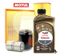 Kit Tagliando Per Ford Focus 1.6 TdCi Volvo V40 Filtri + 4LT Olio Total 5W30