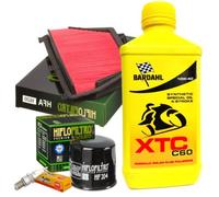 KIT TAGLIANDO PER HONDA CBR 600 RR 2007/2016 FILTRO OLIO HF204 - 1 FILTRO ARIA HFA1620 - 4 CANDELE IRIDIO NGK IMR9C-9H - 4 LITRI BARDAHL XTC C60 10W50