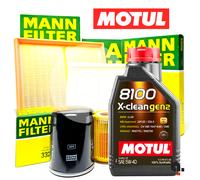 Kit Tagliando Per Jeep Compass 1.4 Multiair 4 Filtri Mann + 4LT Olio Motul 5W40