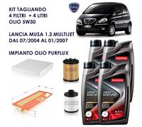 KIT TAGLIANDO PER LANCIA MUSA 1.3 MJT 07/2004-01/2007 188A9000 IMPIANTO PURFLUX